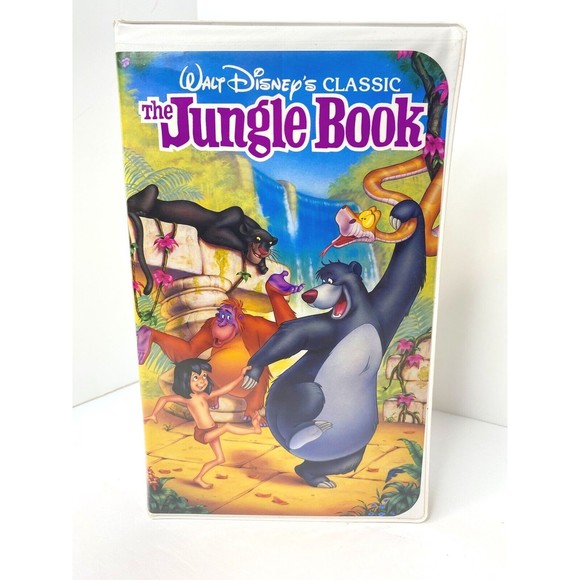 RARE 💎 Black Diamond Classic Walt Disney's THE JUNGLE BOOK VHS (1991)#1122
